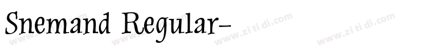 Snemand Regular字体转换
